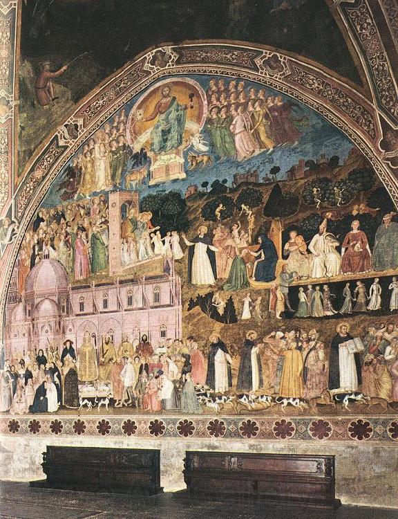 ANDREA DA FIRENZE Frescoes on the right wall